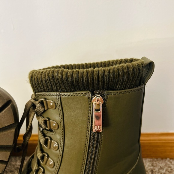 Jennifer Lopez Army Green Combat Boot - Picture 3 of 4